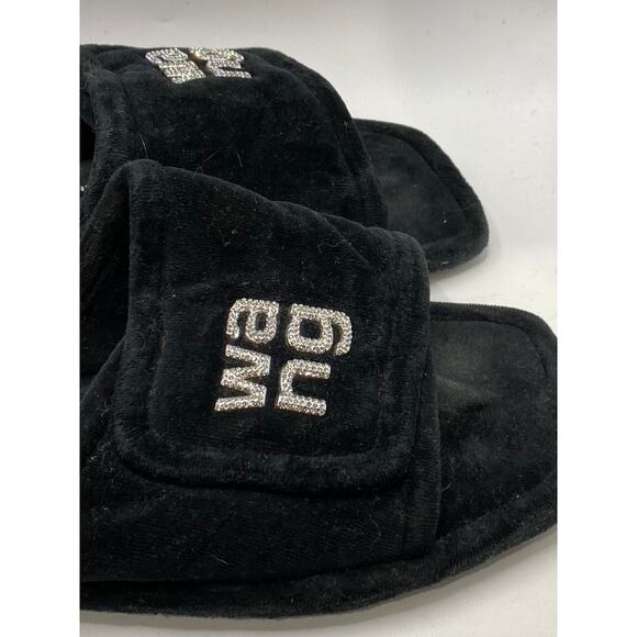 ALEXANDER WANG Women's Black-White Lana Padded Logo Slide Slippers SZ 41(US11) - Picture 10 of 11